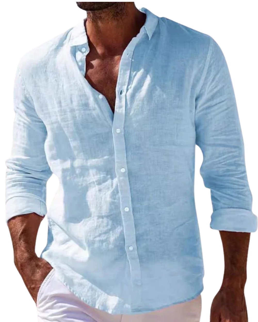 Javier? - Camisa celeste premium con estilo fresco y elegante