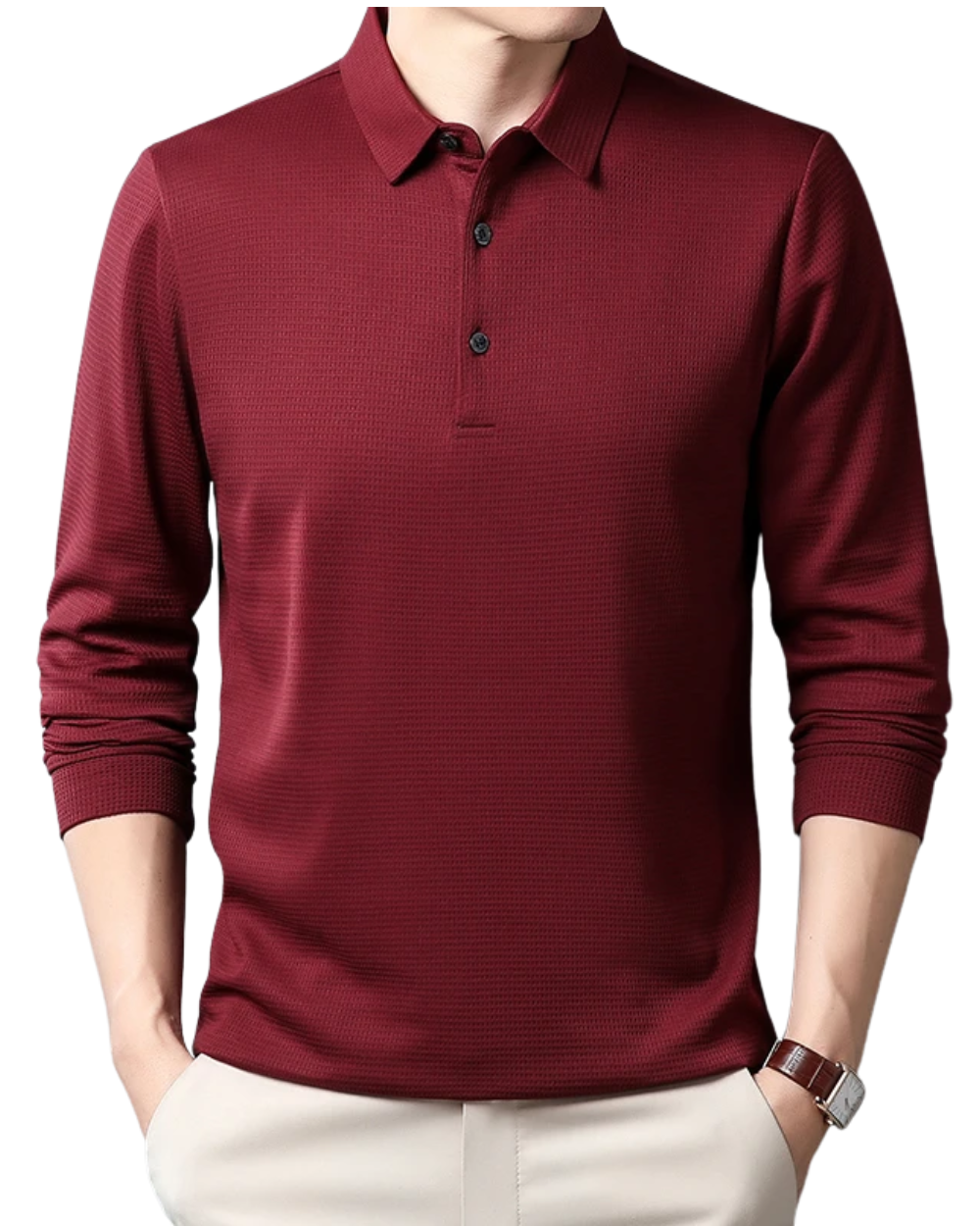 Tom¨¢s? - Elegante Polo de Manga Larga Atemporal