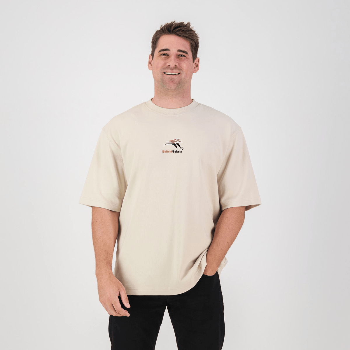 Bafana Bafana Tops Boxy Tee Plain HQ Ivory