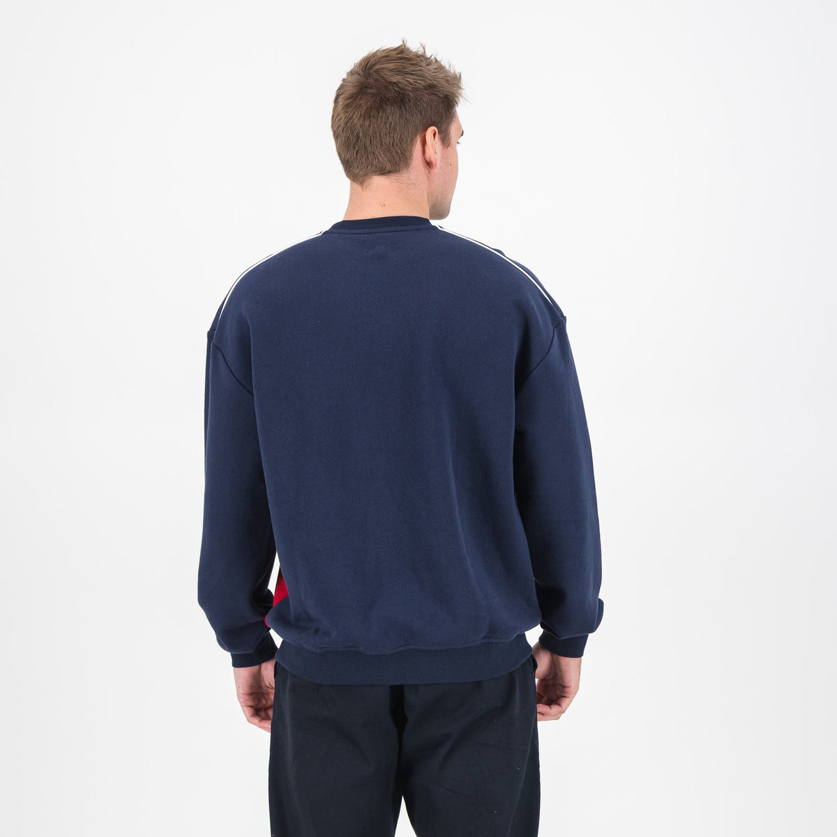 Barcelona FC Colour Block Crew Sweat - Navy