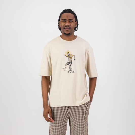 Doctor Khumalo Boxy Crew Tee-Ivory
