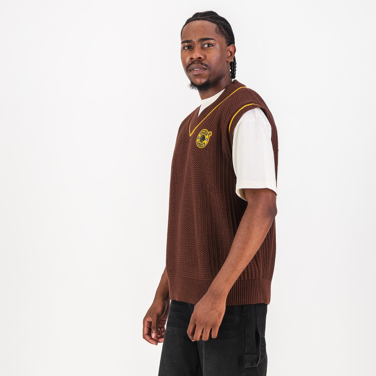 Kaizer Chiefs Heritage Crochet Vest-Chocolate