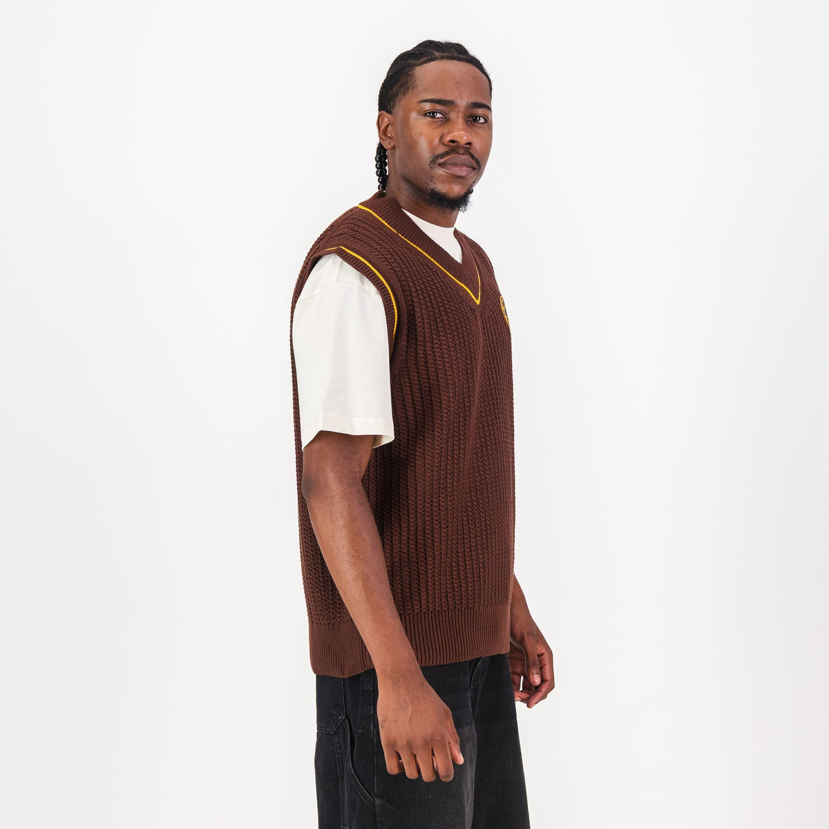 Kaizer Chiefs Heritage Crochet Vest-Chocolate