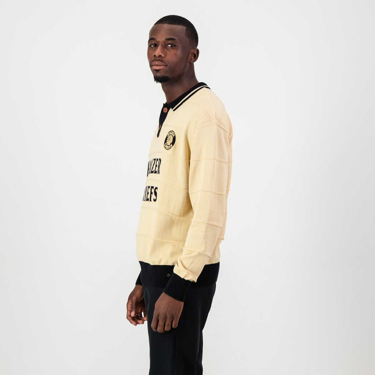 Kaizer Chiefs Long Sleeve Knitted Jersey-Butter