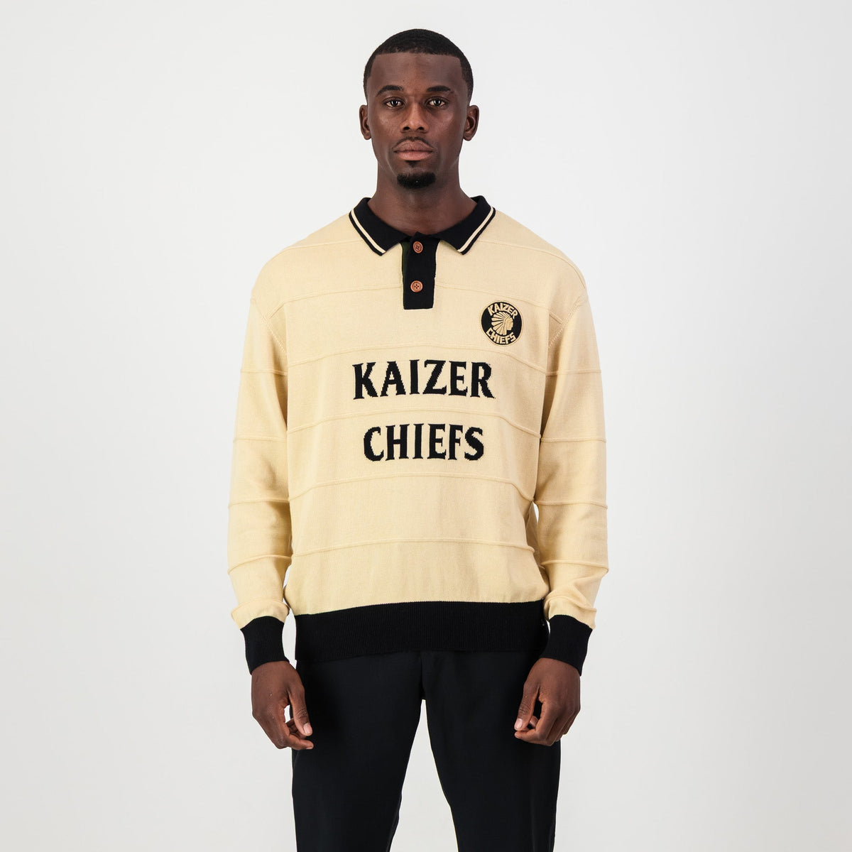 Kaizer Chiefs Long Sleeve Knitted Jersey-Butter