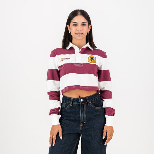 Schools Maties YD 8X8 Striped Crop-Maroon