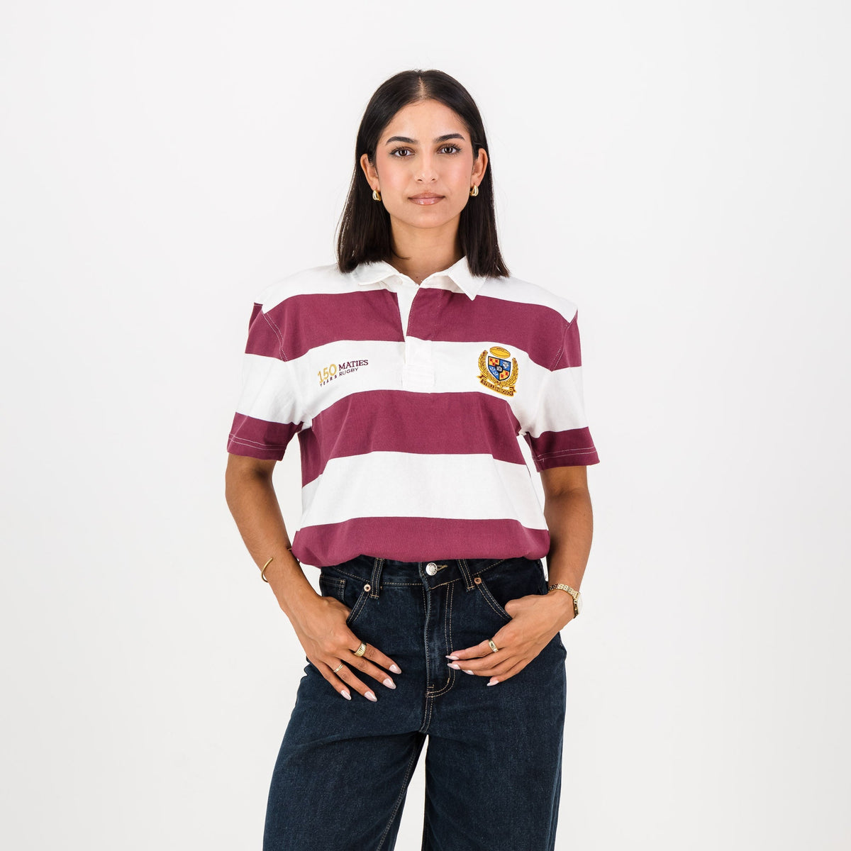 Schools Maties United SS Rugby Jersey-Maroon