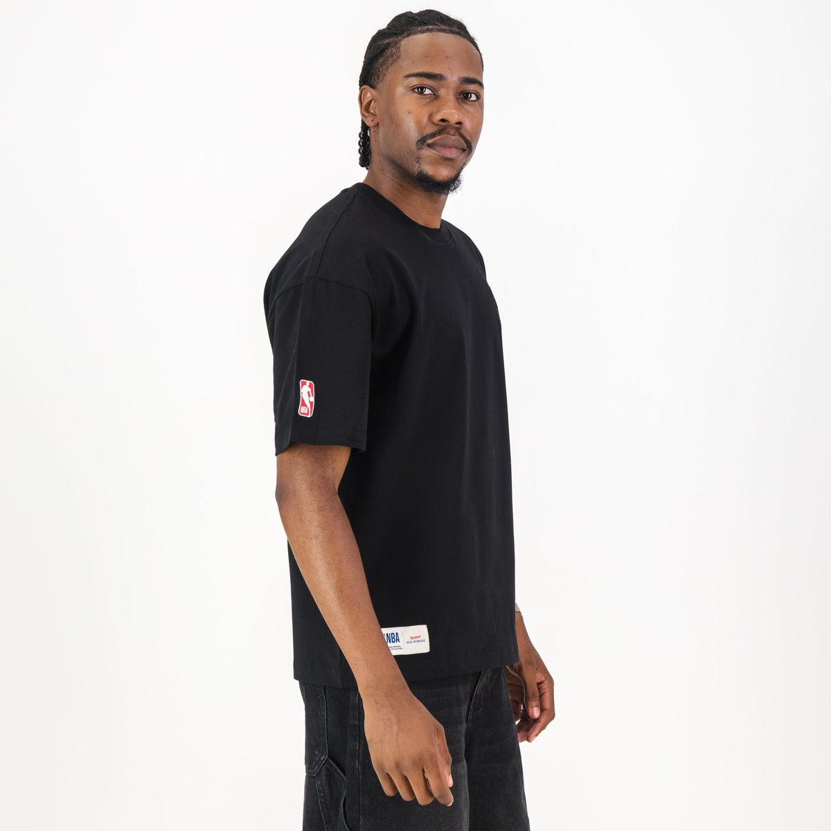 NBA Chicago Bulls Boxy Tee-Black