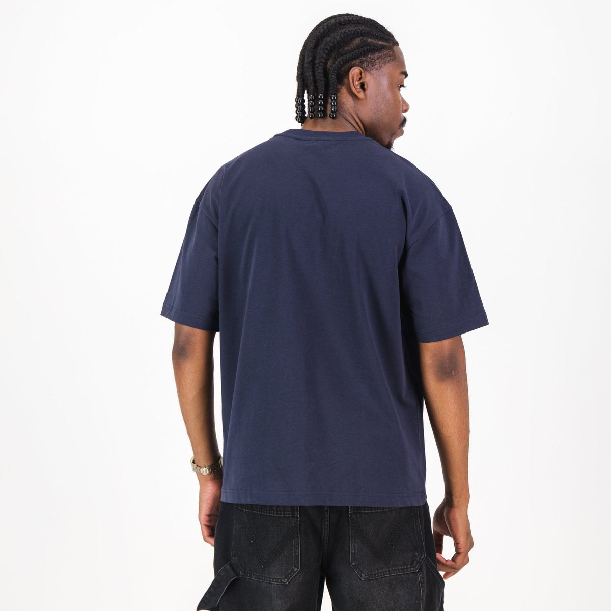 NBA New York Knicks Boxy Tee-Navy