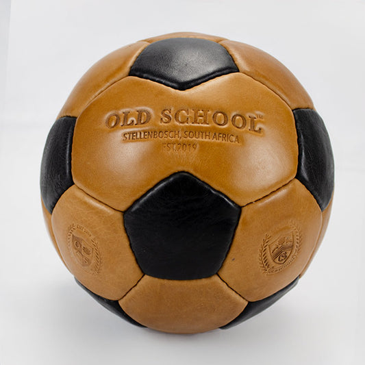 Old School Two Tone Soccer Ball-Black