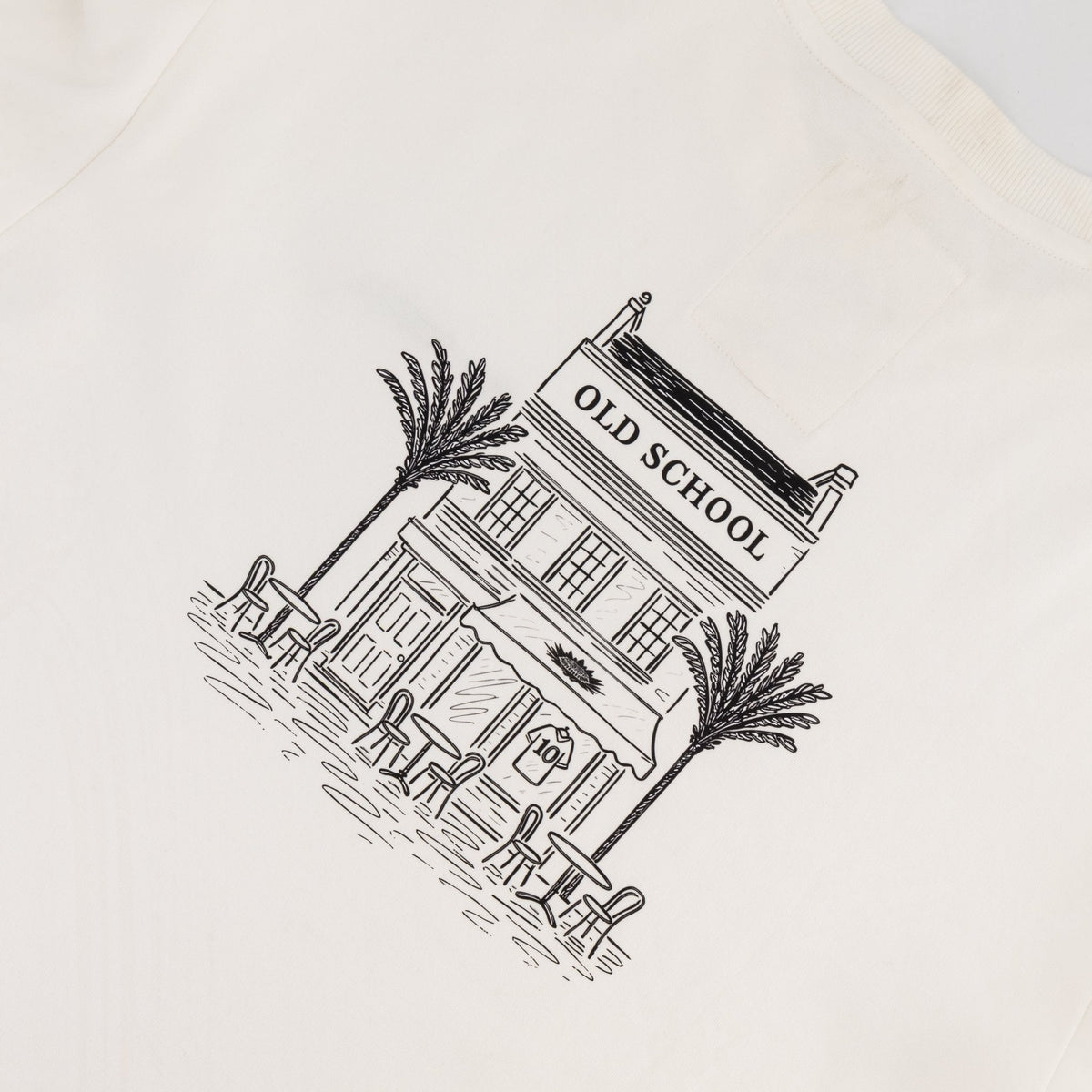 Old School Leisure Clubhouse Boxy Tee White