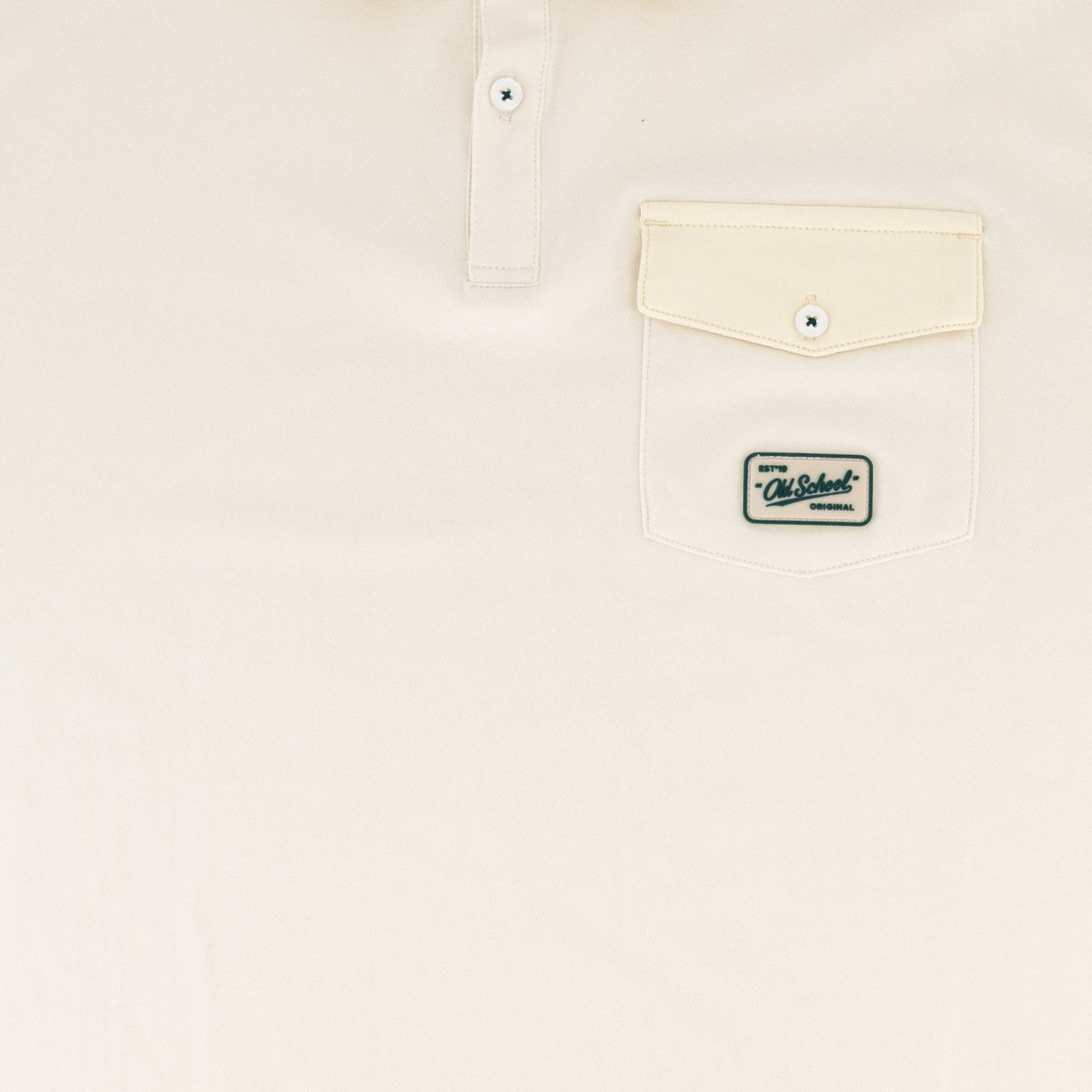 Old School Leisure Pocket SS Polo Ivory
