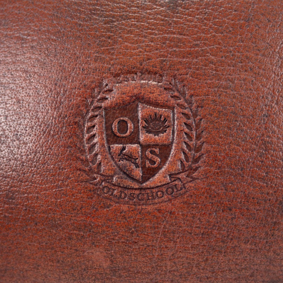 Old School Red Brown Rugby Ball