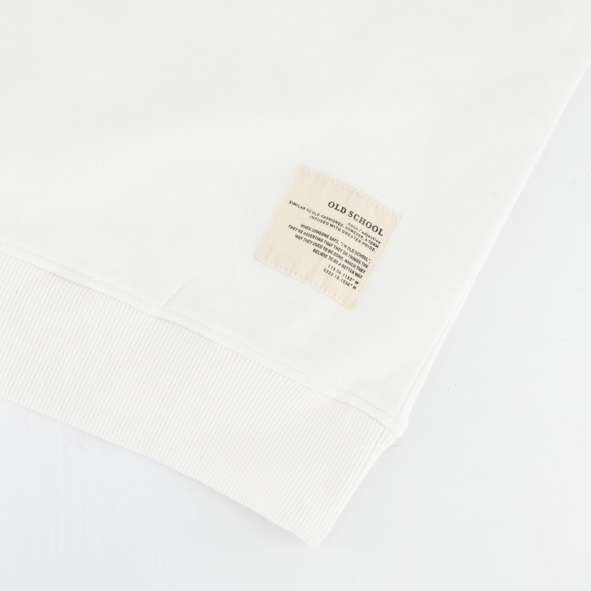 Old School Script Crew Neck Sweat-Cloud Dancer
