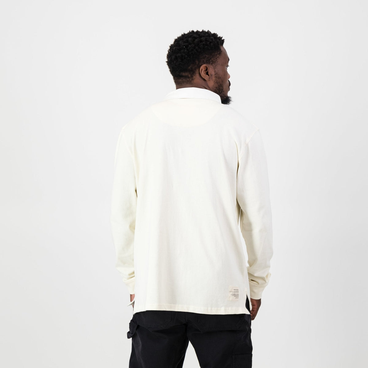 Old School Word OS LS Rugby Jersey-Ivory