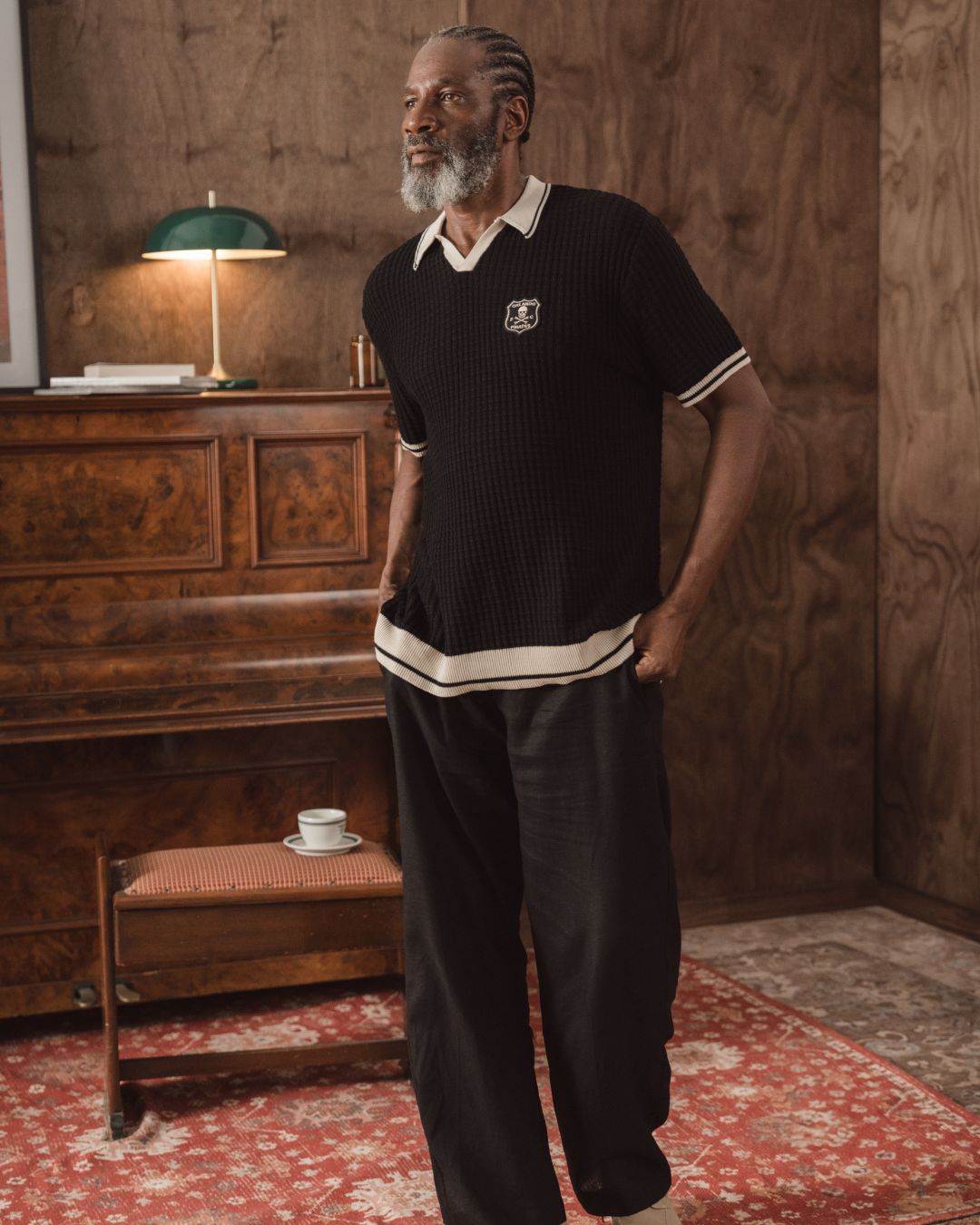 Orlando Pirates Basket Weave SS Knit Jersey-Black