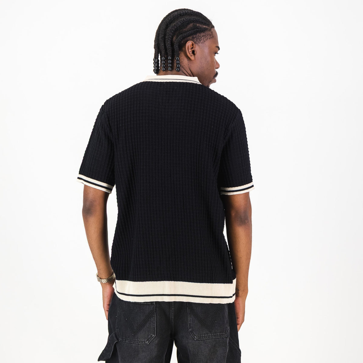 Orlando Pirates Basket Weave SS Knit Jersey-Black