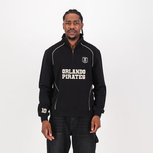 Orlando Pirates Piped Quarter Zip Sweat Black