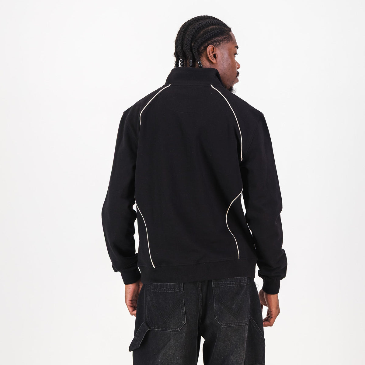 Orlando Pirates Piped Quarter Zip Sweat Black