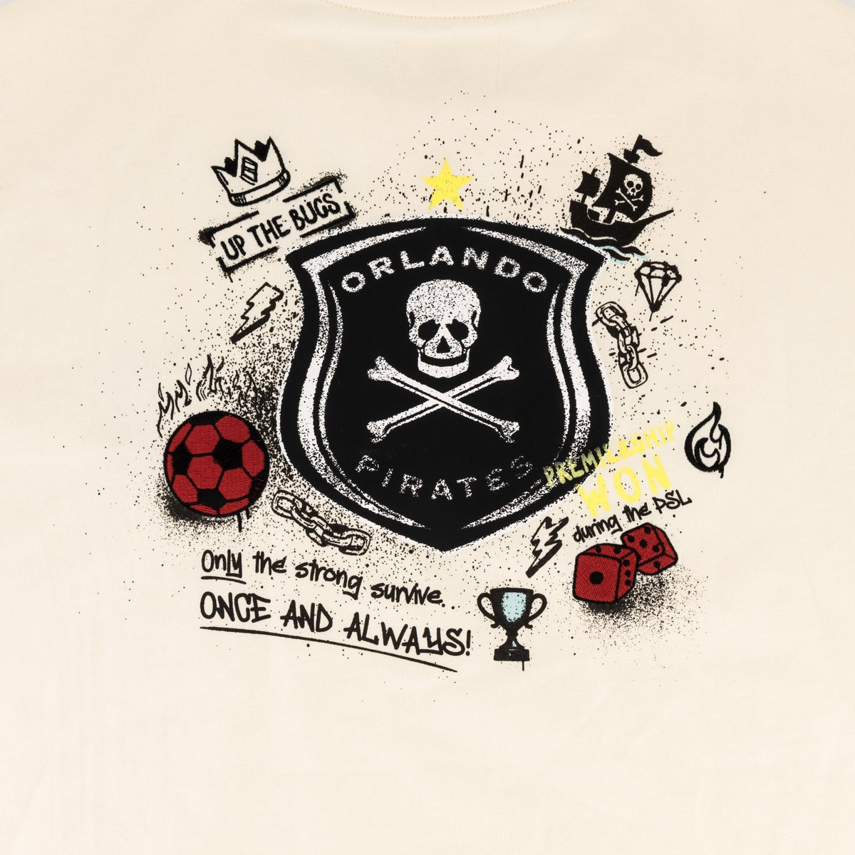 Orlando Pirates Quirky Boxy Tee-Ivory