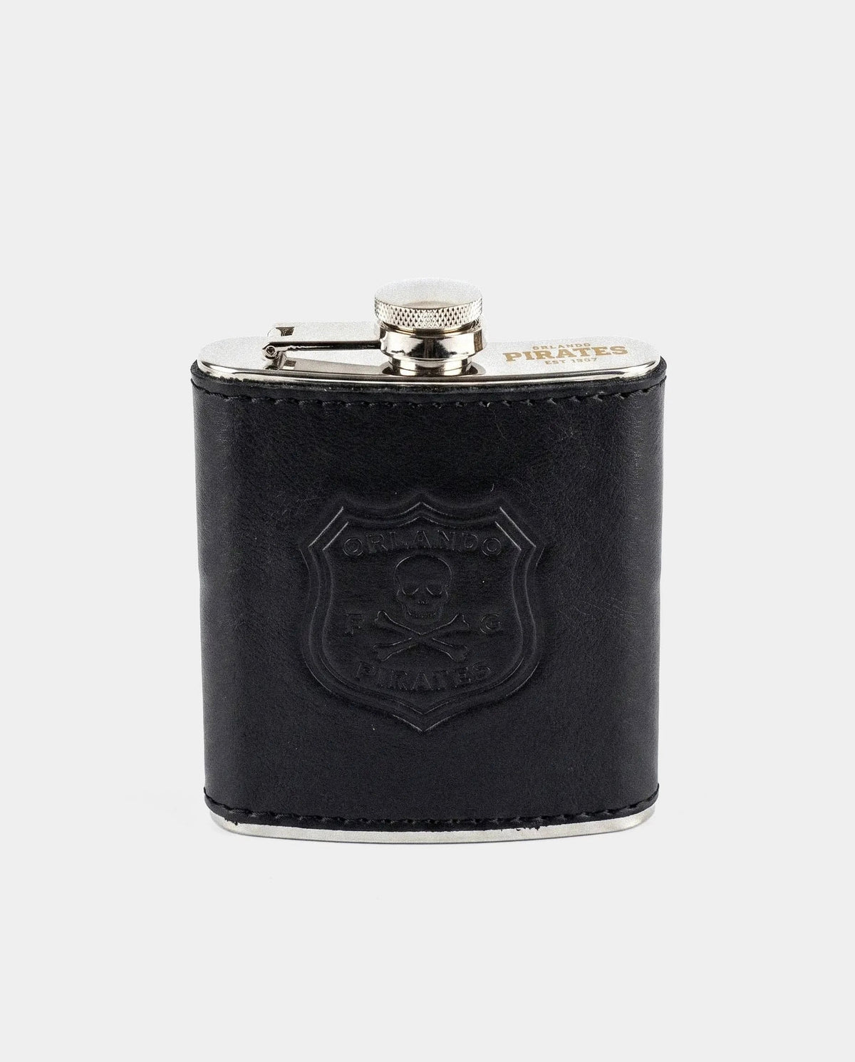 Orlando Pirates Leather Hip Flask Black