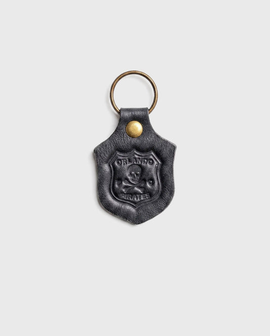 Orlando Pirates Leather Keyring Black