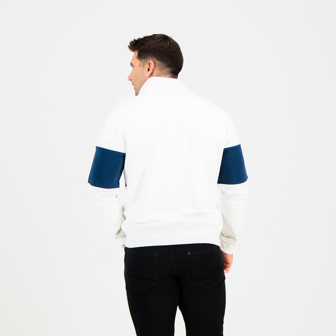 Old School Hoop Quarter Zip Sweat-Navy