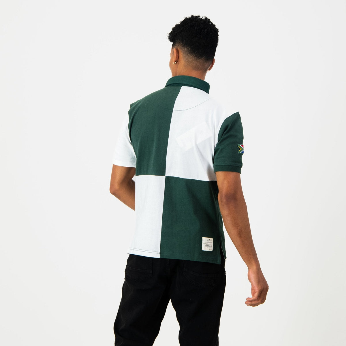 SA Supporters Quartered SS Rugby Jersey-White