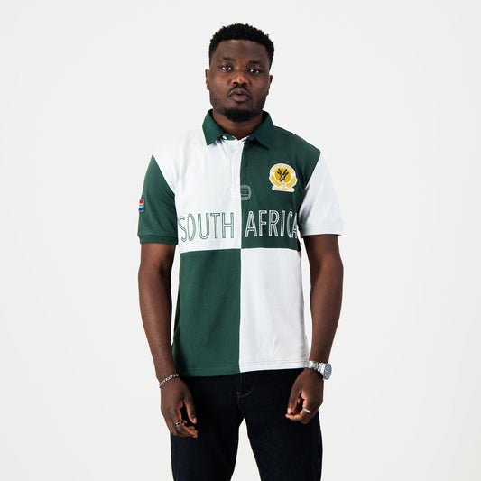 SA Supporters Quartered SS Rugby Jersey-White