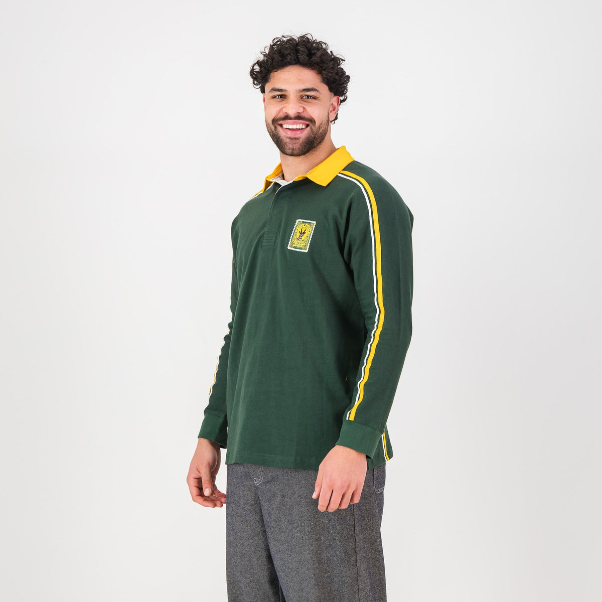 SA Supporters Styled LS Rugby Jersey -OS Green