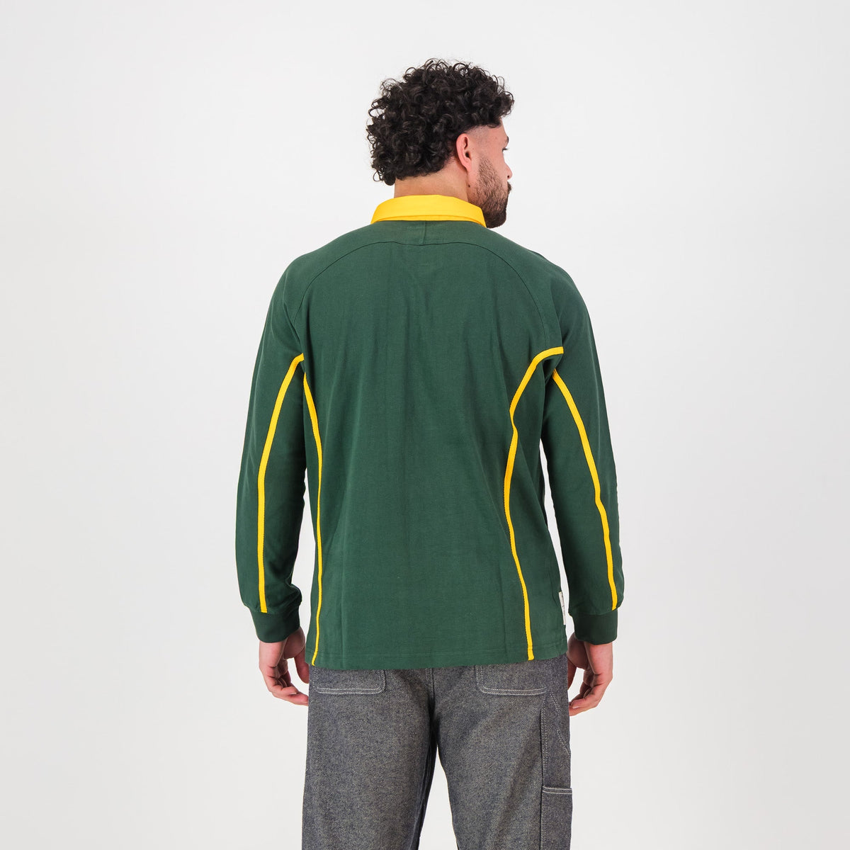 SA Supporters Twill Raglan LS Rugby Jersey-OS Green