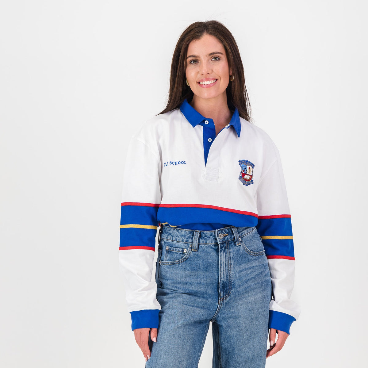 Schools Goudveld Hoërskool LS Rugby Jersey-White