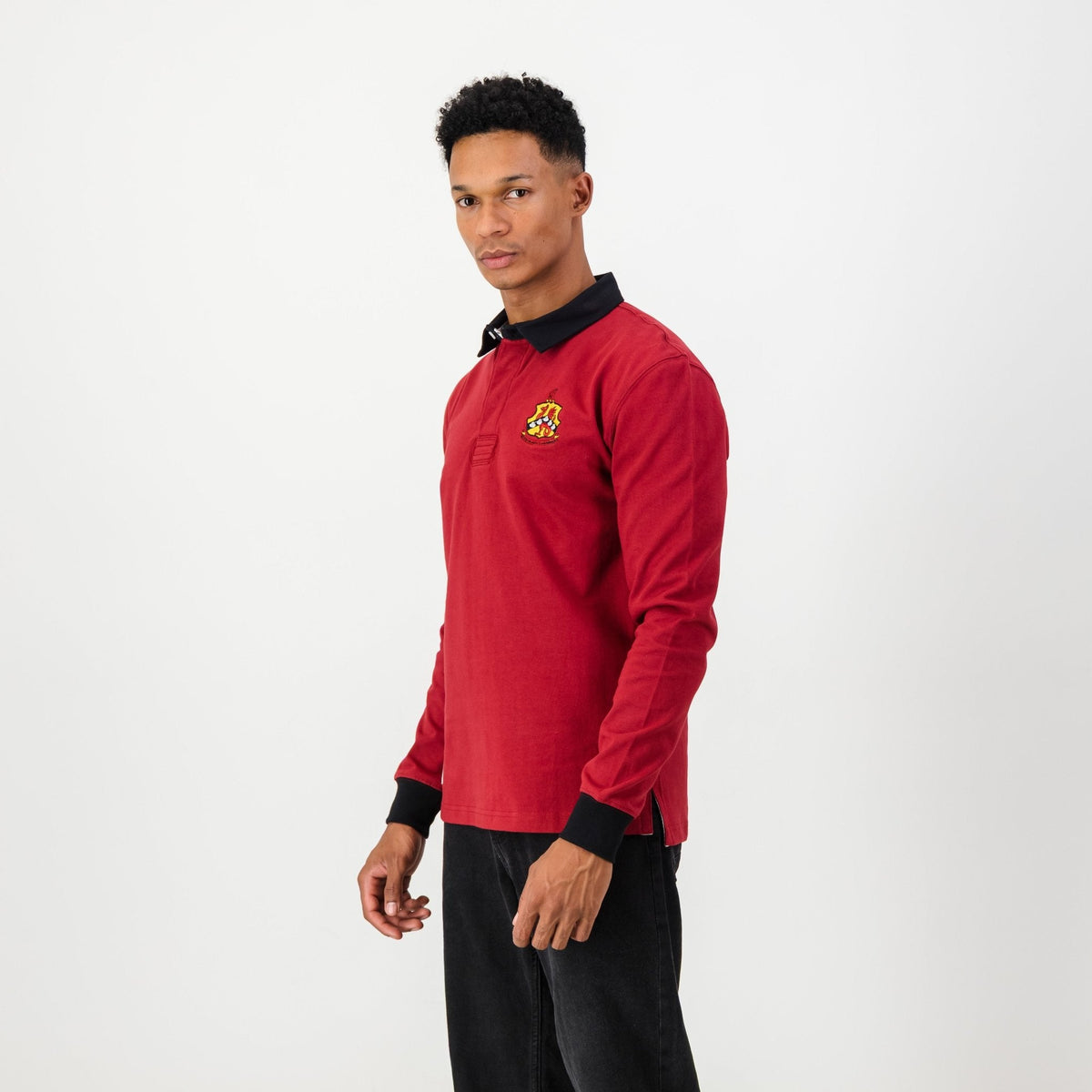 Schools Old Kingwoodian LS Rugby Jersey-Rio Red