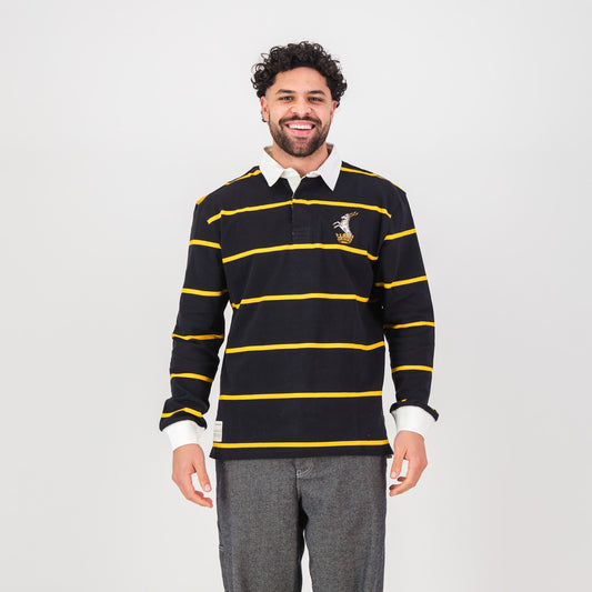 Schools Queens College YD LS Rugby Jersey-Black