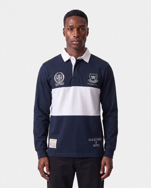 Schools Western Province Preparatory Long Sleeve Rugby Jersey Cut & Sew Navy