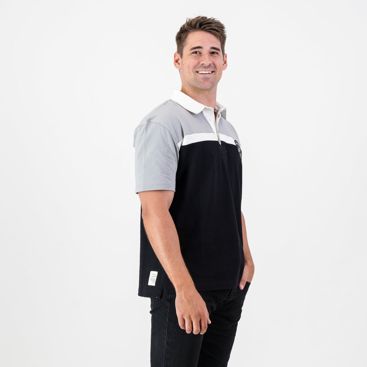 Provincial Sharks SS Rugby Jersey-Black