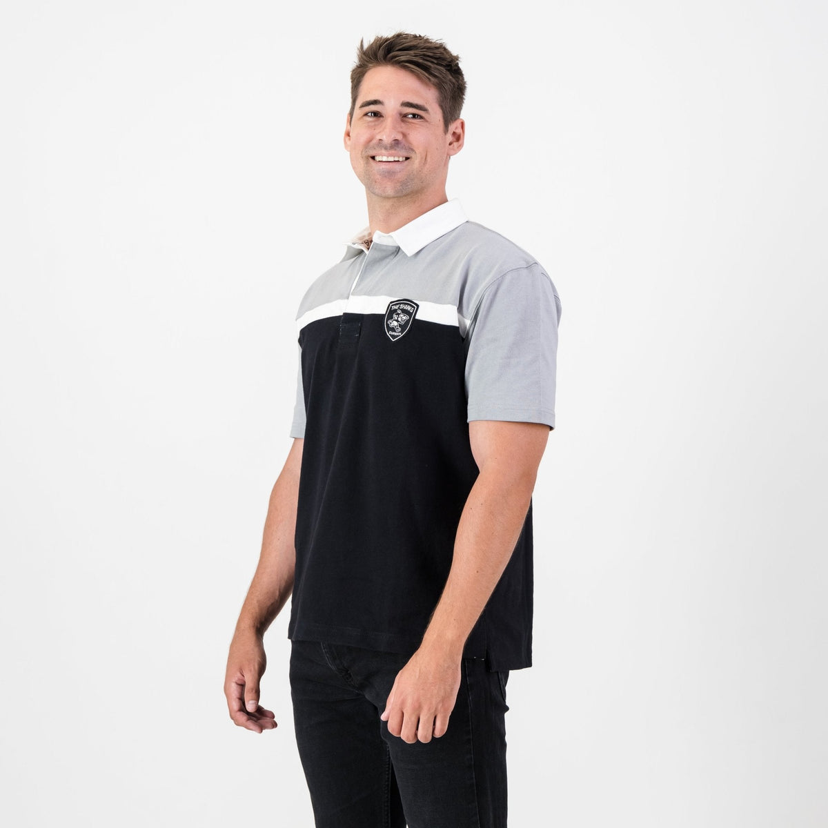 Provincial Sharks SS Rugby Jersey-Black