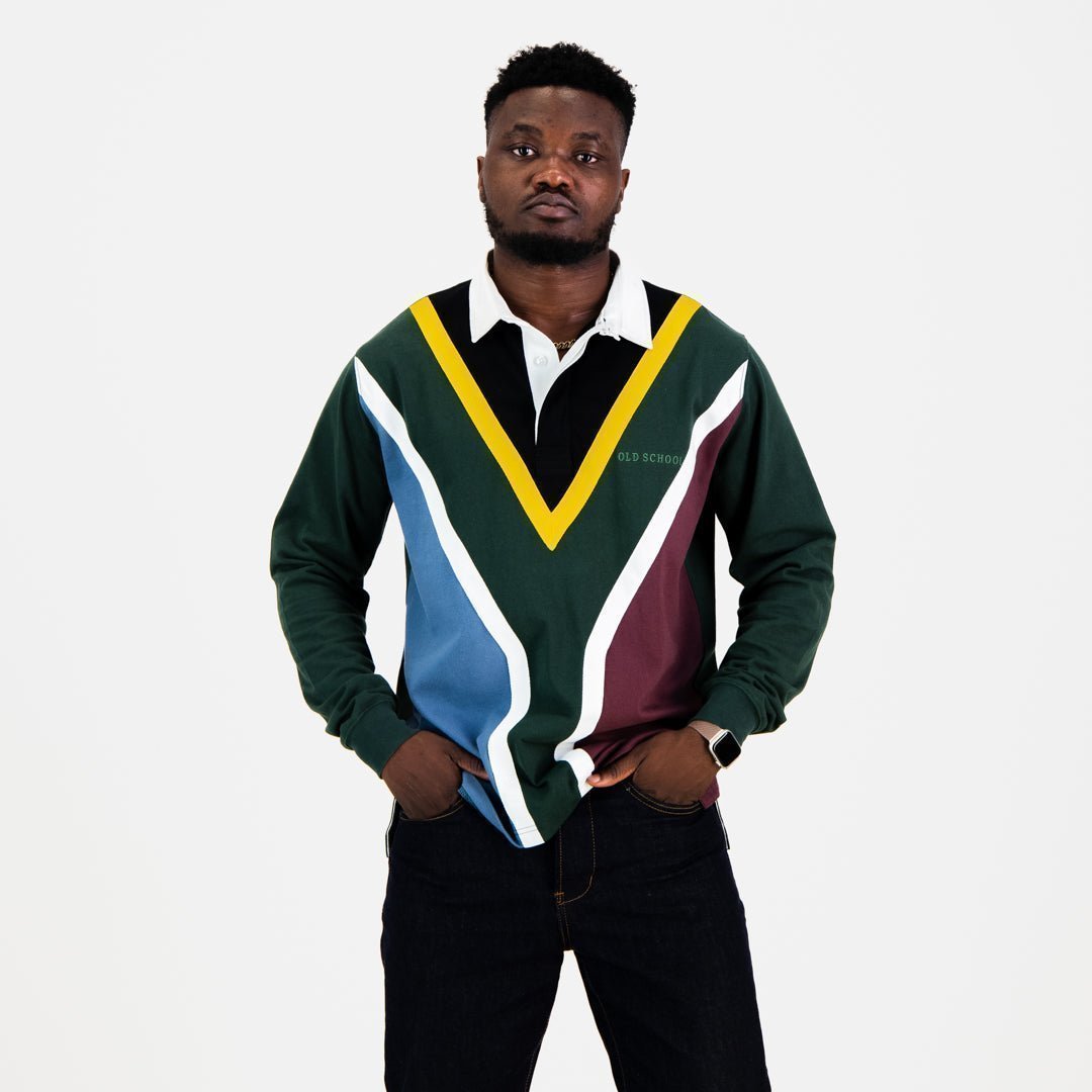 SA Supporters Flag LS Rugby Jersey-OS Green