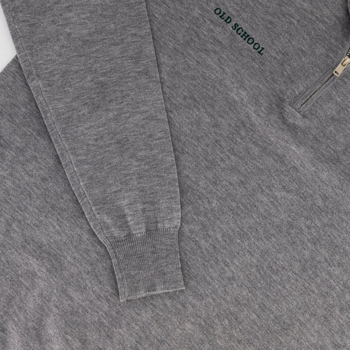 Southern Guards Classic  Knitwear Quarter Zip Plain Grey