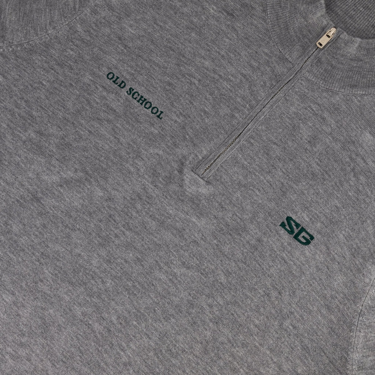 Southern Guards Classic  Knitwear Quarter Zip Plain Grey
