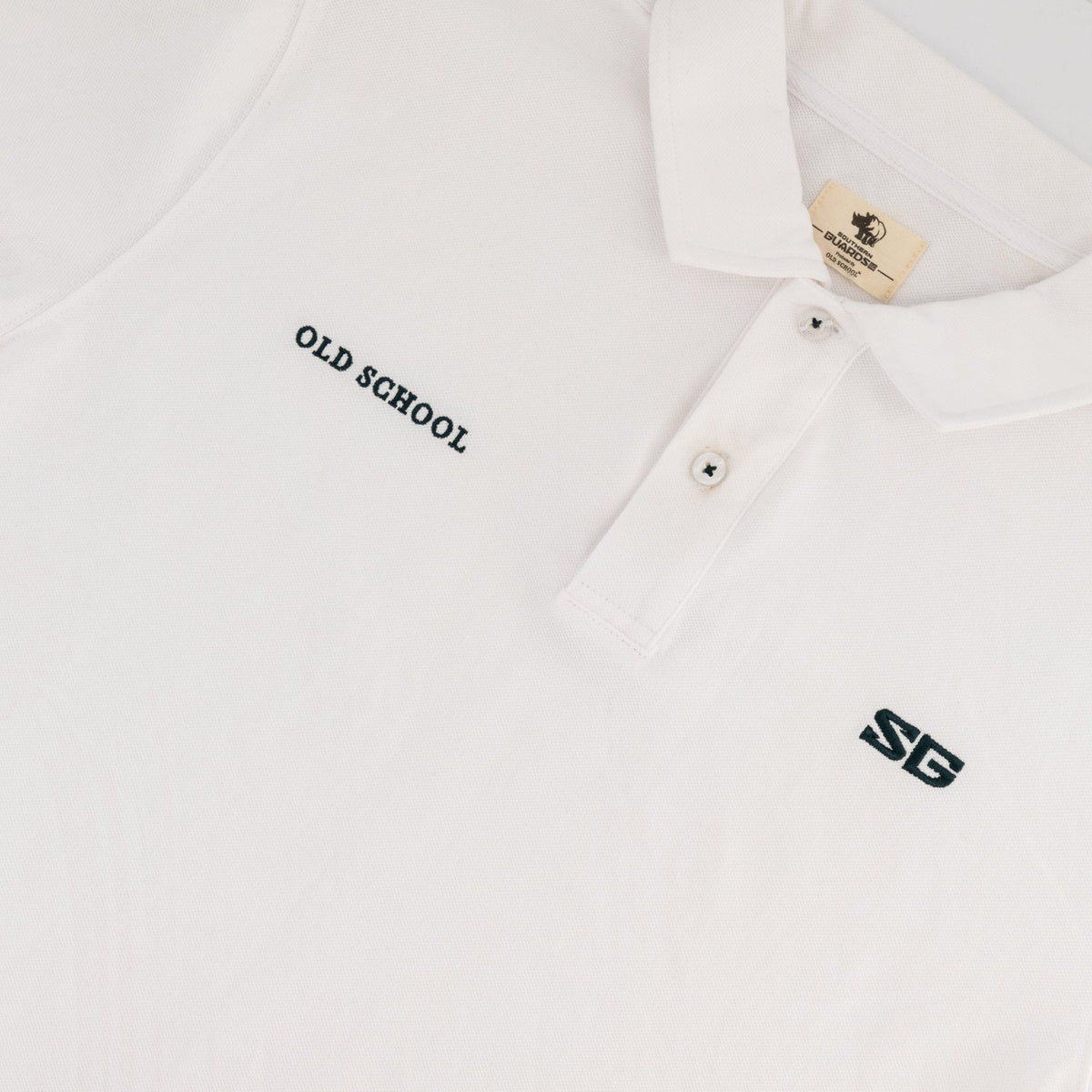 Southern Guards Classic Short Sleeve Polo Plain White