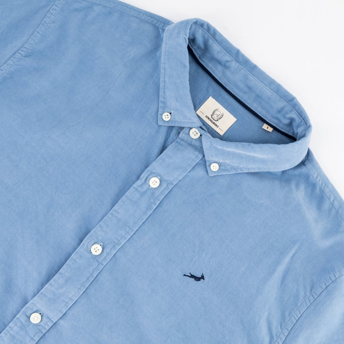 Springboks Fine Corduroy Shirt-Faded Denim