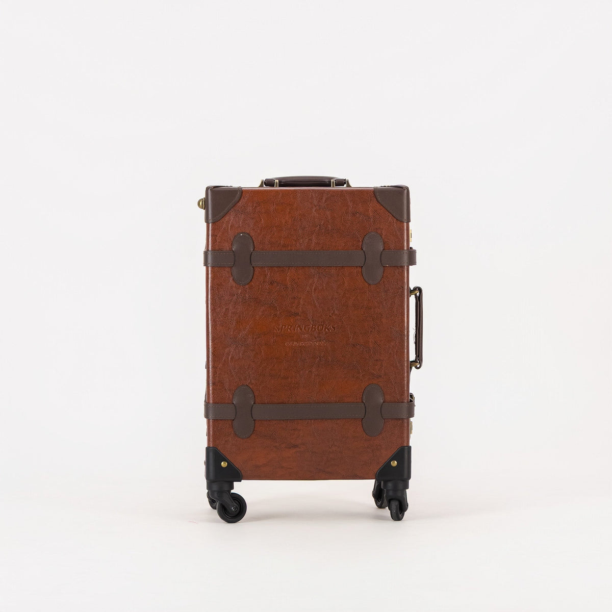 Springboks Leather Embroidered Suitcase - Brown