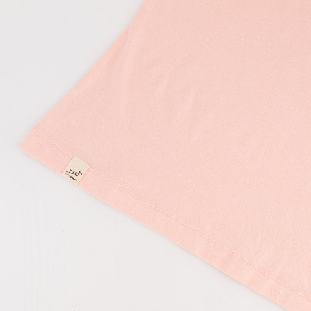 Springboks LC Badge Ladies Crew Tee - Rose Quartz