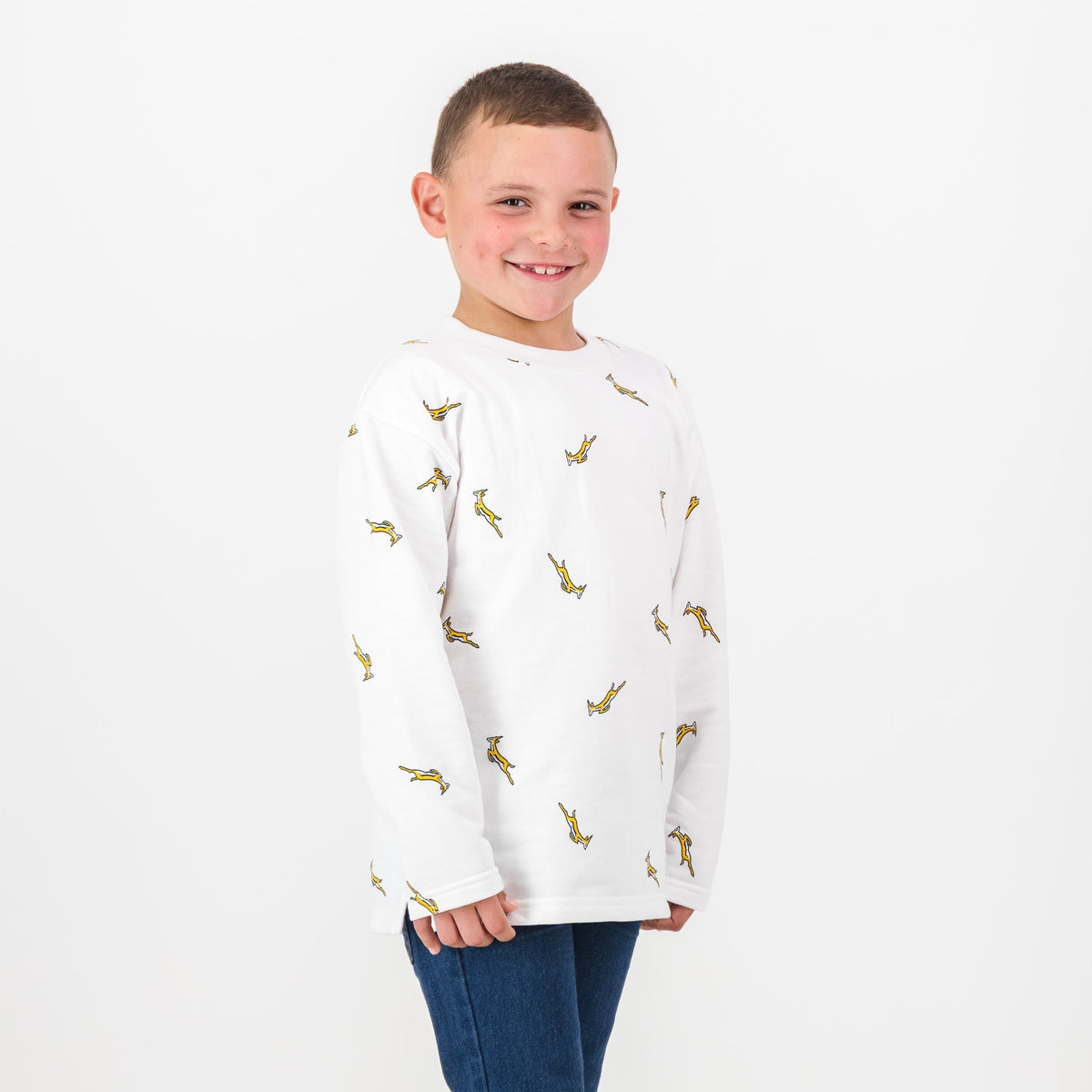 Springboks Kids Bokkies Fleece Sweat-White