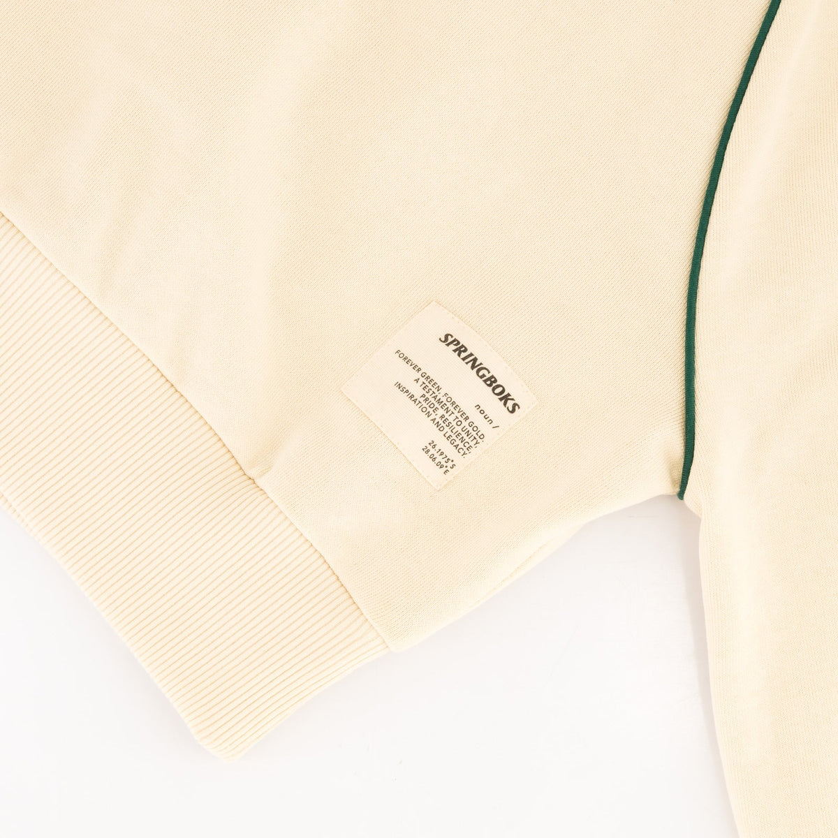 Springboks Ladies Piped Zip Through Sweat-Ivory