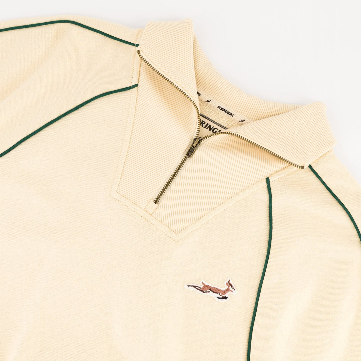 Springboks Ladies Piped Zip Through Sweat-Ivory