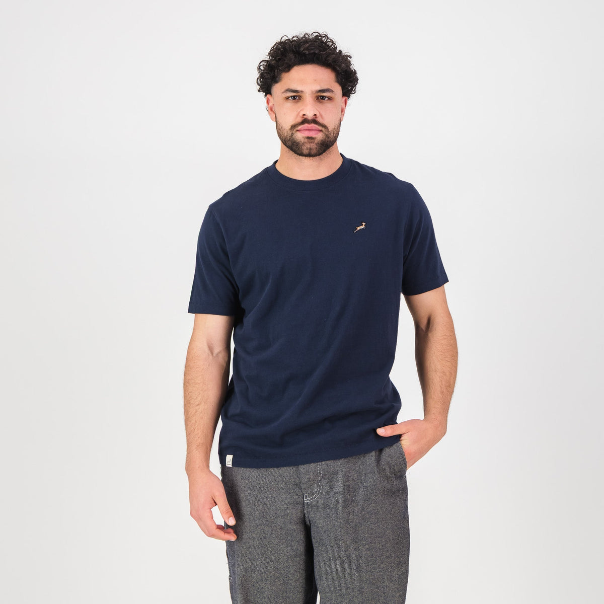 Springboks LC badge Regular Crew Tee - Navy