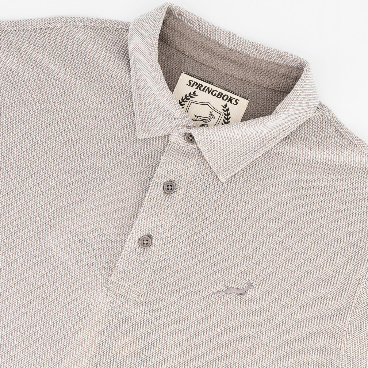 Springboks Pique Striper SS Polo- White