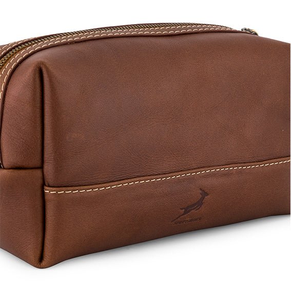 Springboks Toiletry Bag - Dark Brown
